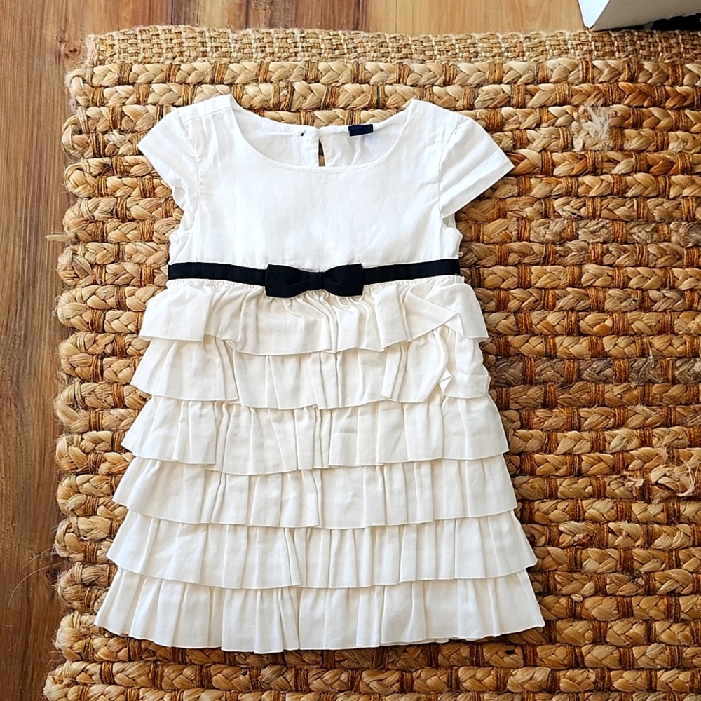 BabyGAP White Toddler Dress with Black Bow